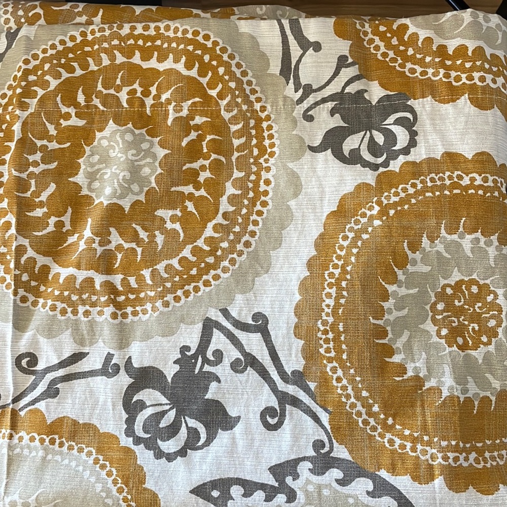 Curtains boho mustard crème brown paisley